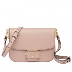 Prada Embleme Bag In Powder Pink Saffiano Leather 239