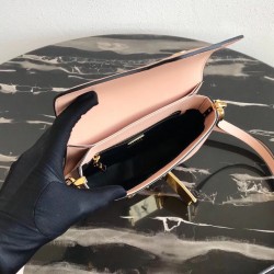 Prada Embleme Bag In Powder Pink Saffiano Leather 239