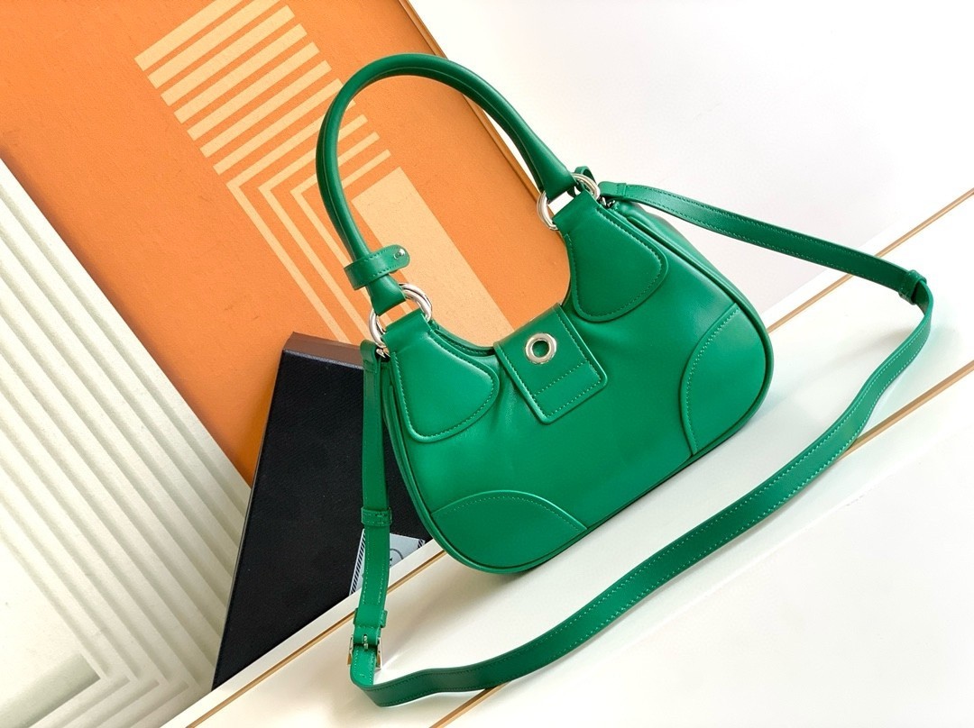 Prada Moon Bag in Green Padded Nappa Leather 211