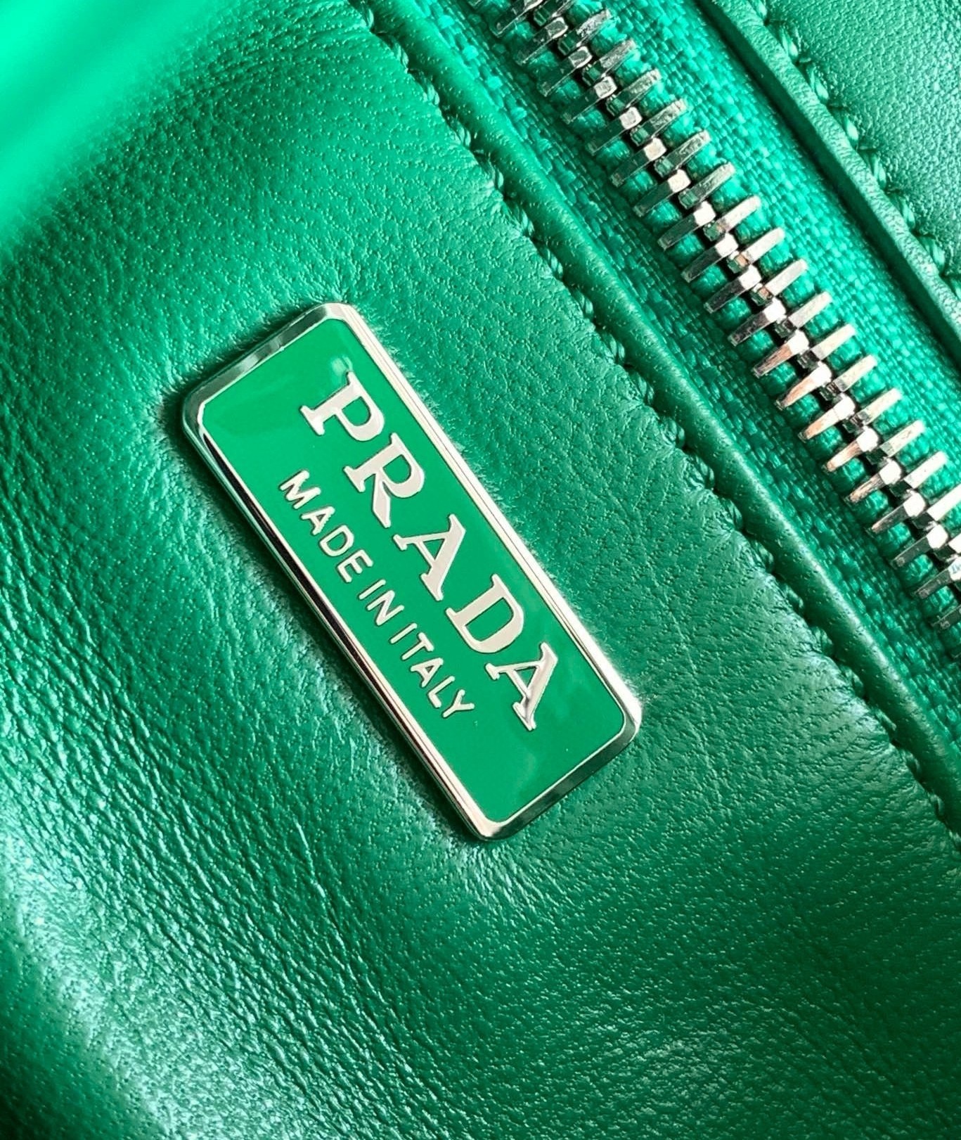 Prada Moon Bag in Green Padded Nappa Leather 211