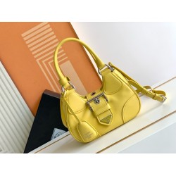 Prada Moon Bag in Yellow Padded Nappa Leather 400