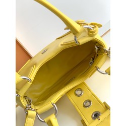 Prada Moon Bag in Yellow Padded Nappa Leather 400