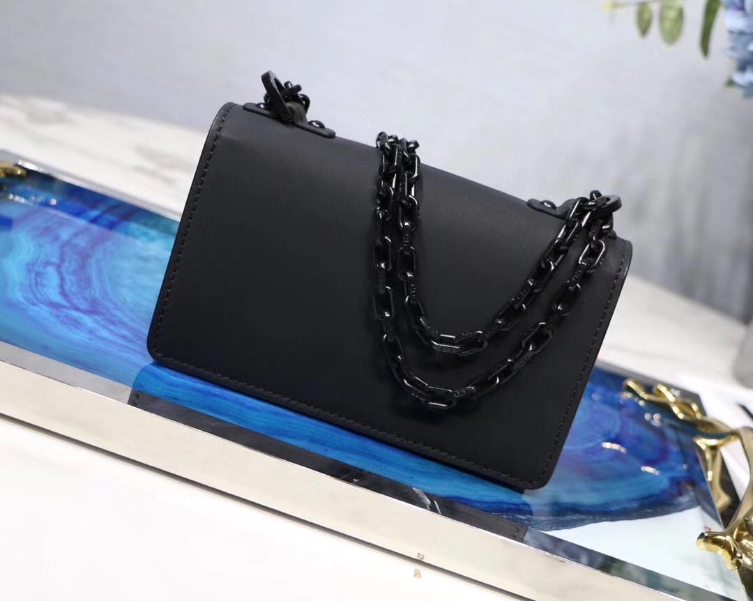 Dior Mini J'Adior Bag In Black Ultra Matte Calfskin 039