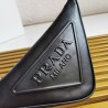 Prada Triangle Pouch Bag In Black Leather  508