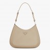 Prada Cleo Shoulder Large Bag In Beige Brushed Leather 293
