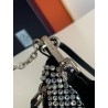 Prada Re-Edition 2005 Bag In Black Satin with Crystals 254