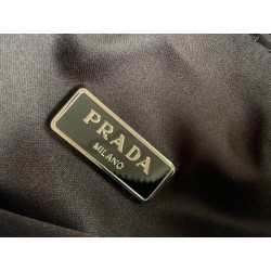 Prada Re-Edition 2005 Bag In Black Satin with Crystals 254