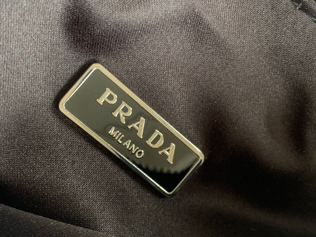 Prada Re-Edition 2005 Bag In Black Satin with Crystals 254