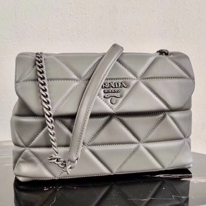 Prada Spectrum Large Bag In Grey Nappa Leather 900