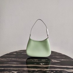 Prada Cleo Small Shoulder Bag In Aqua Brushed Leather 987