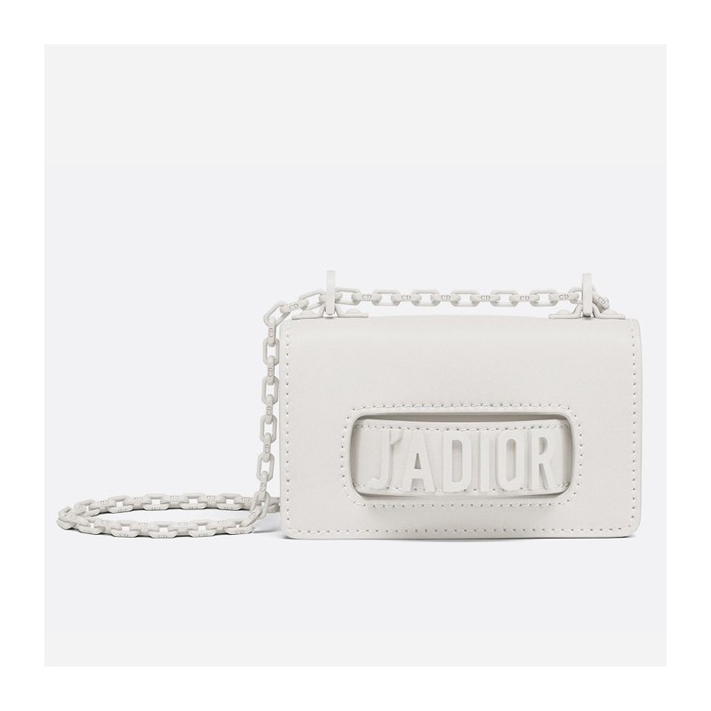 Dior Mini J'Adior Bag In White Ultra Matte Calfskin 997