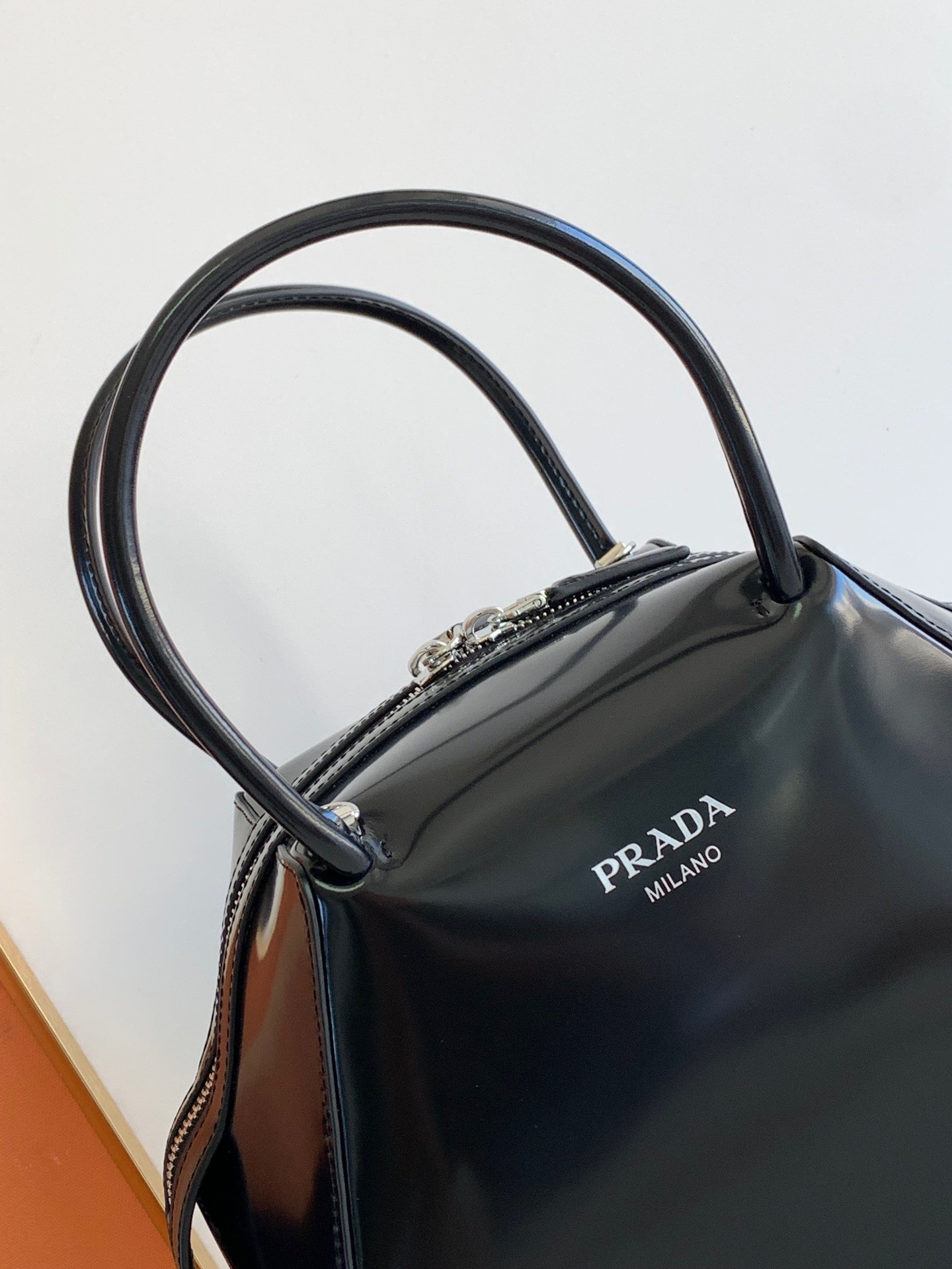 Prada Supernova Small Handbag In Black Brushed Leather 023