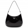 Prada Cleo Small Shoulder Bag In Black Brushed Leather 706