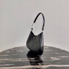 Prada Cleo Small Shoulder Bag In Black Brushed Leather 706