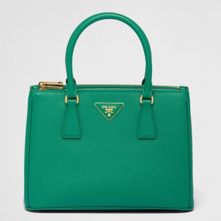 Prada Small Galleria Bag In Mango Saffiano Leather 947