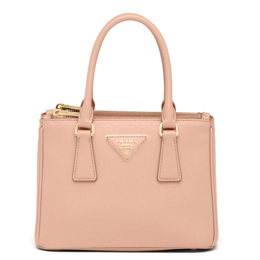 Prada Mini Galleria Bag In Powder Pink Saffiano Leather 971