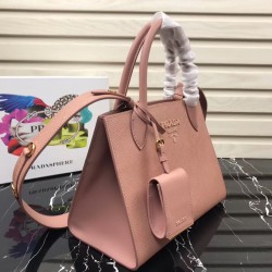 Prada Large Monochrome Bag In Nude Saffiano Leather 975