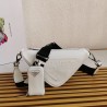 Prada Triangle Shoulder Bag In White Leather 671