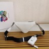 Prada Triangle Shoulder Bag In White Leather 671