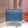 Prada Monochrome Flap Bag In Blue Saffiano Leather 714