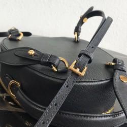 Prada Odette Backpack In Black Saffiano Leather  208