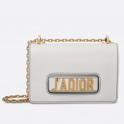 Dior White J'Adior Calfskin Flap Bag 744