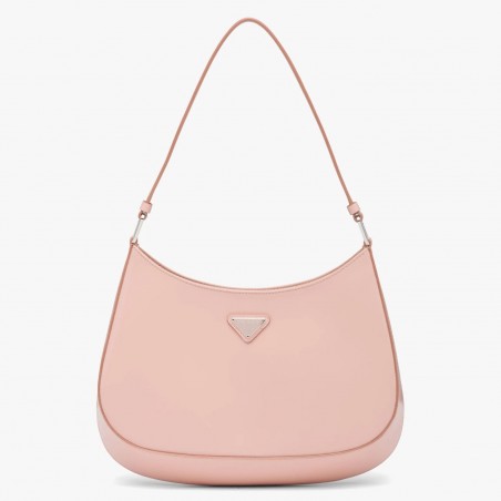 Prada Cleo Shoulder Small Bag In Pink Brushed Leather 821