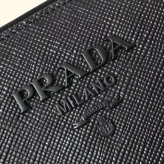 Prada Monochrome Bag In Black Saffiano Leather 022