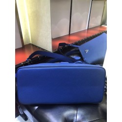 Prada Matinee Tote Bag In Blue Saffiano Leather 228