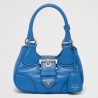 Prada Moon Bag in Blue Padded Nappa Leather 110