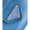 Prada Moon Bag in Blue Padded Nappa Leather 110