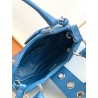 Prada Moon Bag in Blue Padded Nappa Leather 110