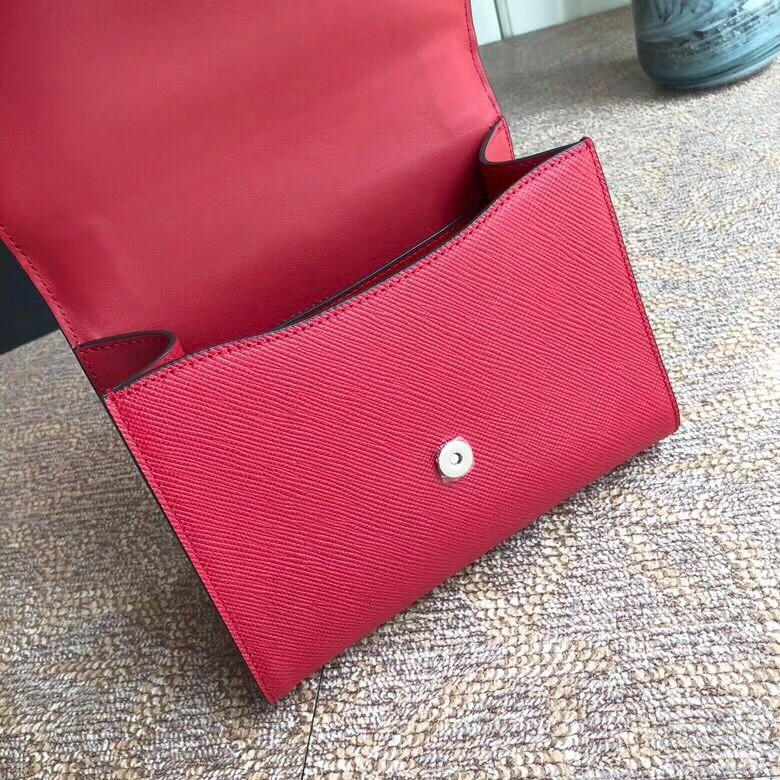 Prada Monochrome Flap Bag In Red Saffiano Leather 125