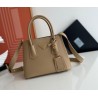 Prada Double Mini Bag In Beige Saffiano Leather 933