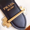 Prada Cahier Shoulder Bag In White/Black Leather 384
