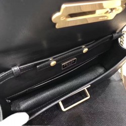 Prada Cahier Clutch In Black Saffiano Calf Leather 677