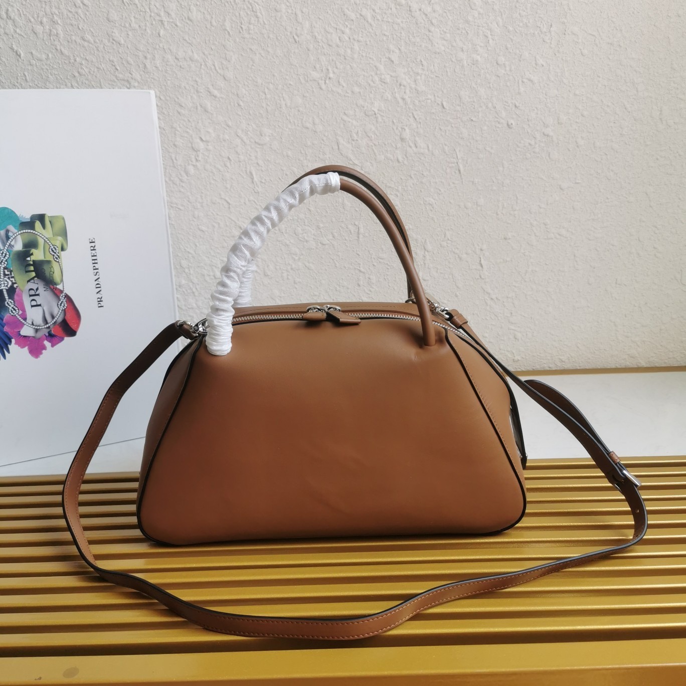 Prada Supernova Medium Handbag In Brown Leather 354