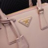 Prada Small Galleria Bag In Pink Saffiano Leather 598