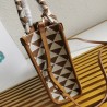 Prada Symbole Small Bag In White/Brown Jjacquard Fabric 662