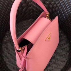 Prada Matinee Mini Bag In Pink Saffiano Leather 687