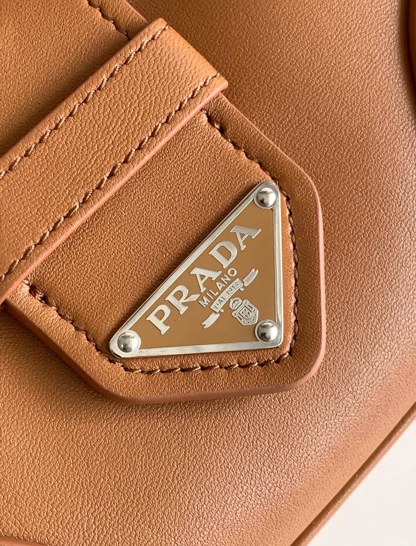 Prada Moon Bag in Caramel Padded Nappa Leather 030