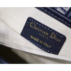 Dior DiorAddict Square Flap Bag In Blue Oblique Canvas 452