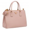 Prada Medium Galleria Bag In Pink Saffiano Leather 907