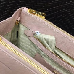 Prada Medium Galleria Bag In Pink Saffiano Leather 907