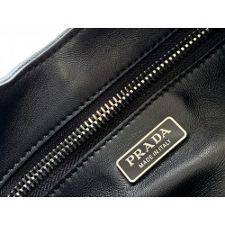 Prada Moon Bag in Black Re-Nylon and Leather 939