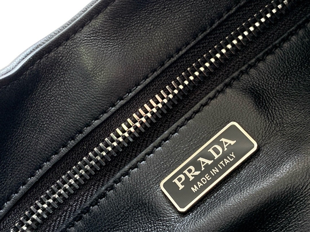 Prada Moon Bag in Black Re-Nylon and Leather 939