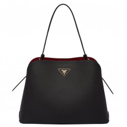 Prada Matinee Tote Bag In Black Saffiano Leather 976