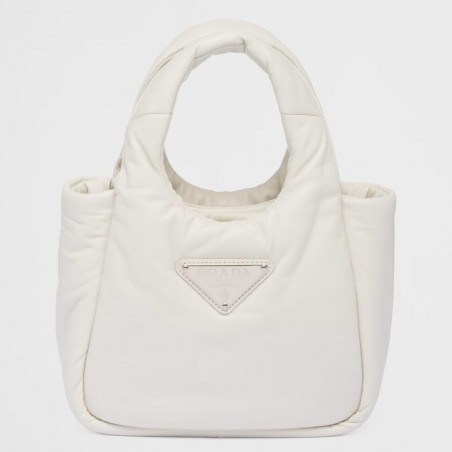 Prada Small Top-handle Bag in White Nappa Leather 557