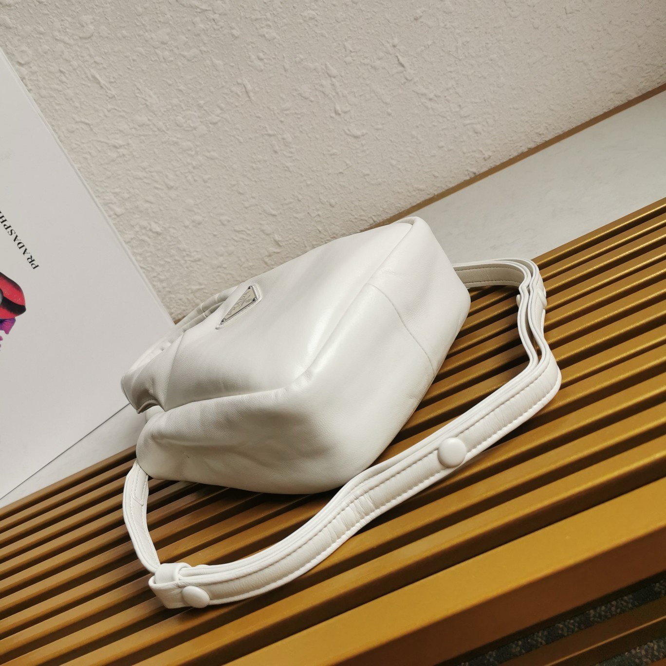 Prada Small Top-handle Bag in White Nappa Leather 557