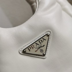 Prada Small Top-handle Bag in White Nappa Leather 557